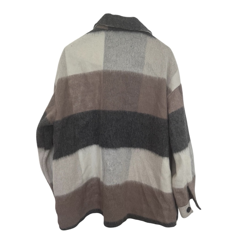 Striped Fringe Jacket - Black, Brown, Gray - Picture 3 of 3